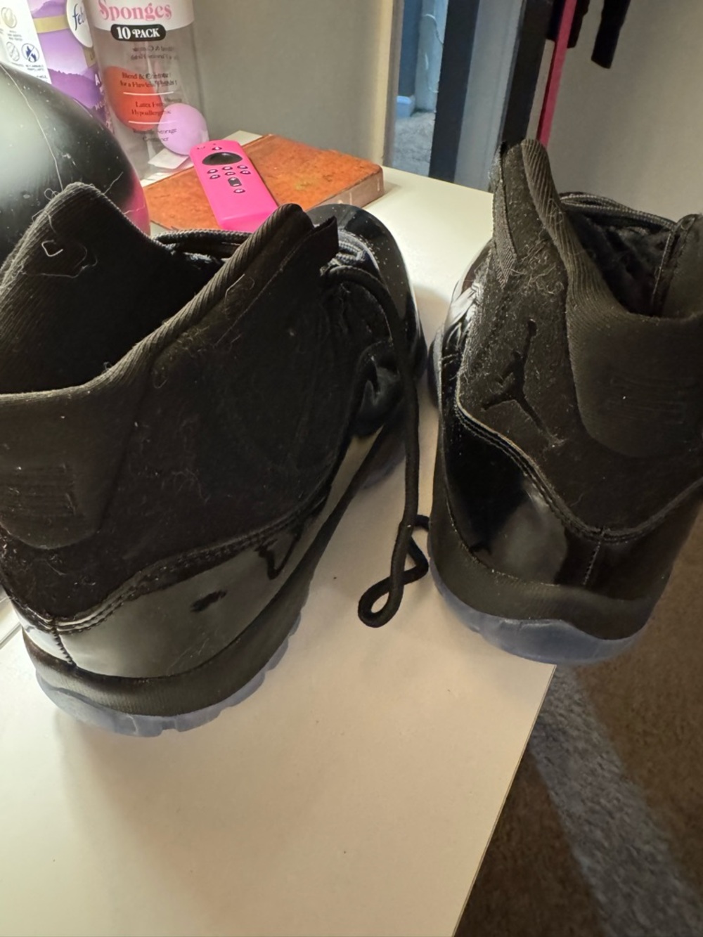 Nike Black Men’s High-Top Basketball Sneakers with Icy Outsole (Jordan Dup)